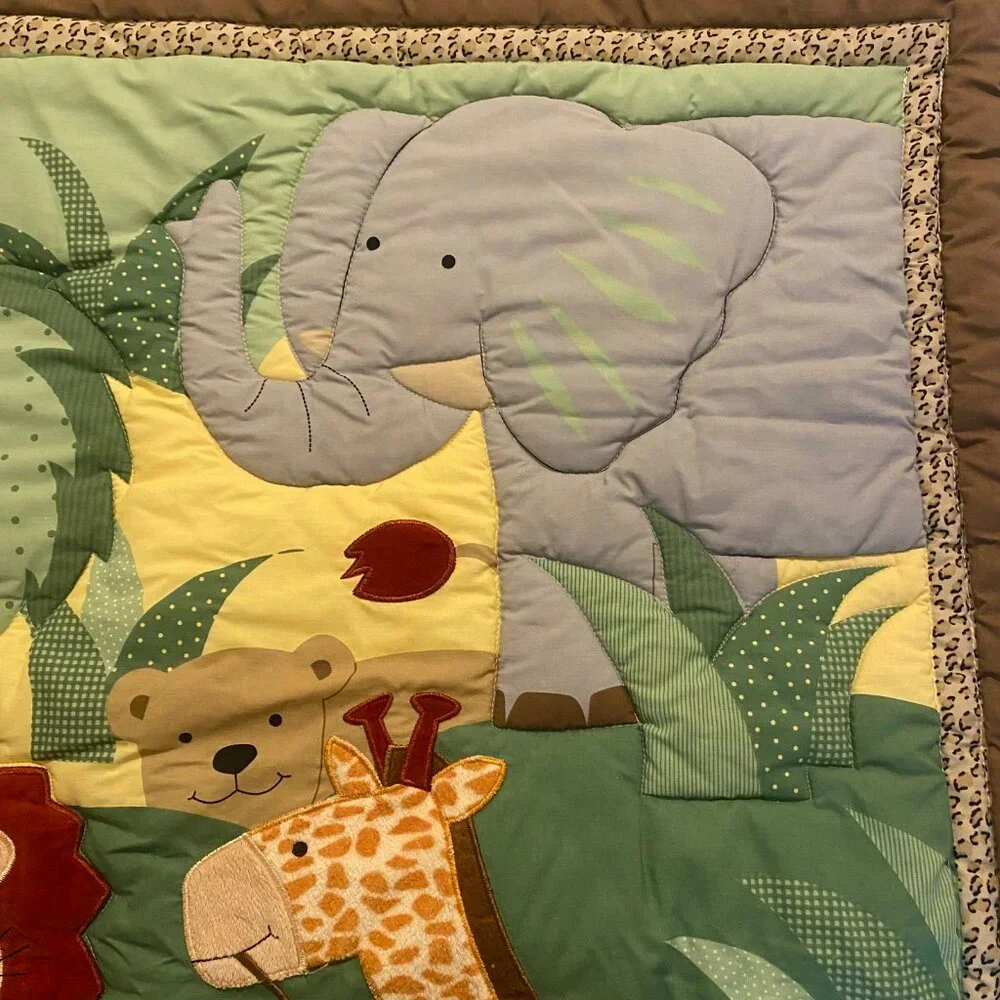 Crib Bedtime Original Nursery Crib Bedding Set with Jungle Animals Theme 2 Piece